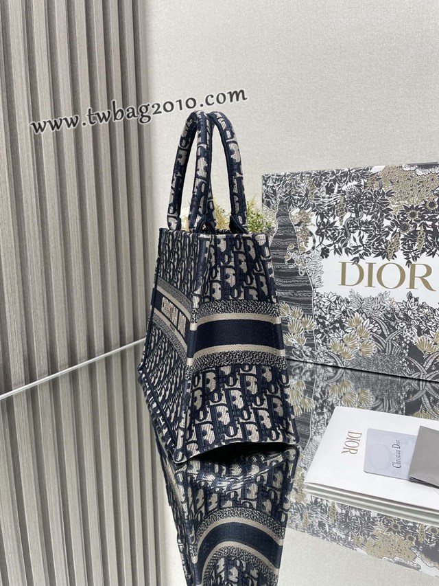 Dior专柜新款TOTE包迪奥高仿原单经典老花蓝小号购物袋手提托特包 djfk1364